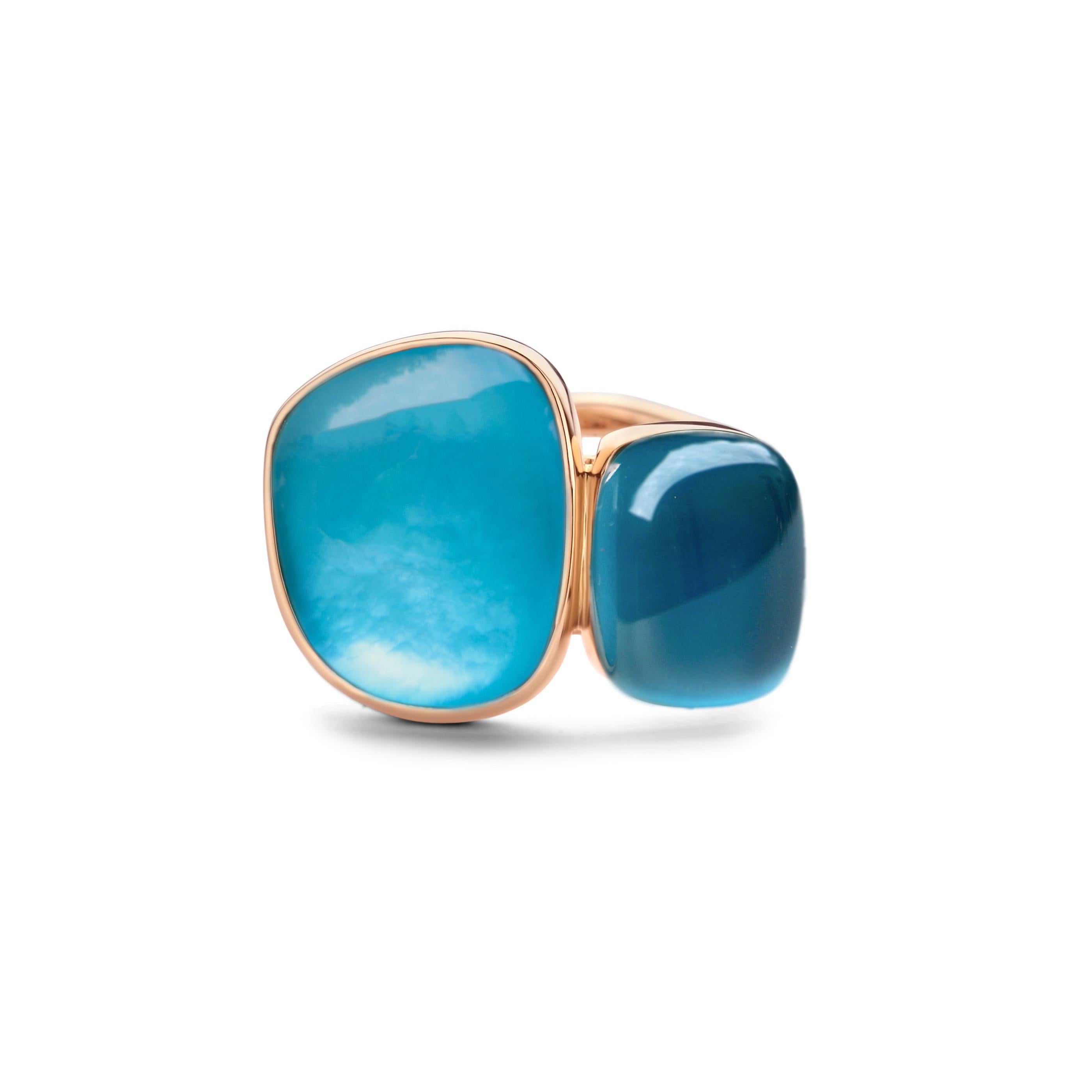 Bigli Ring Chloé x Sweety | Türkis & London Blue Topas | 20R149RBO/U