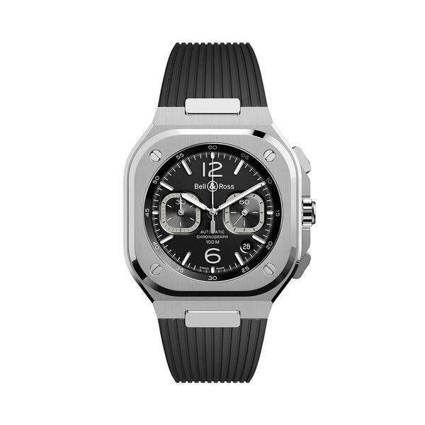 Bell & Ross BR 05 Chrono Black Steel | BR05C-BL-ST/SRB